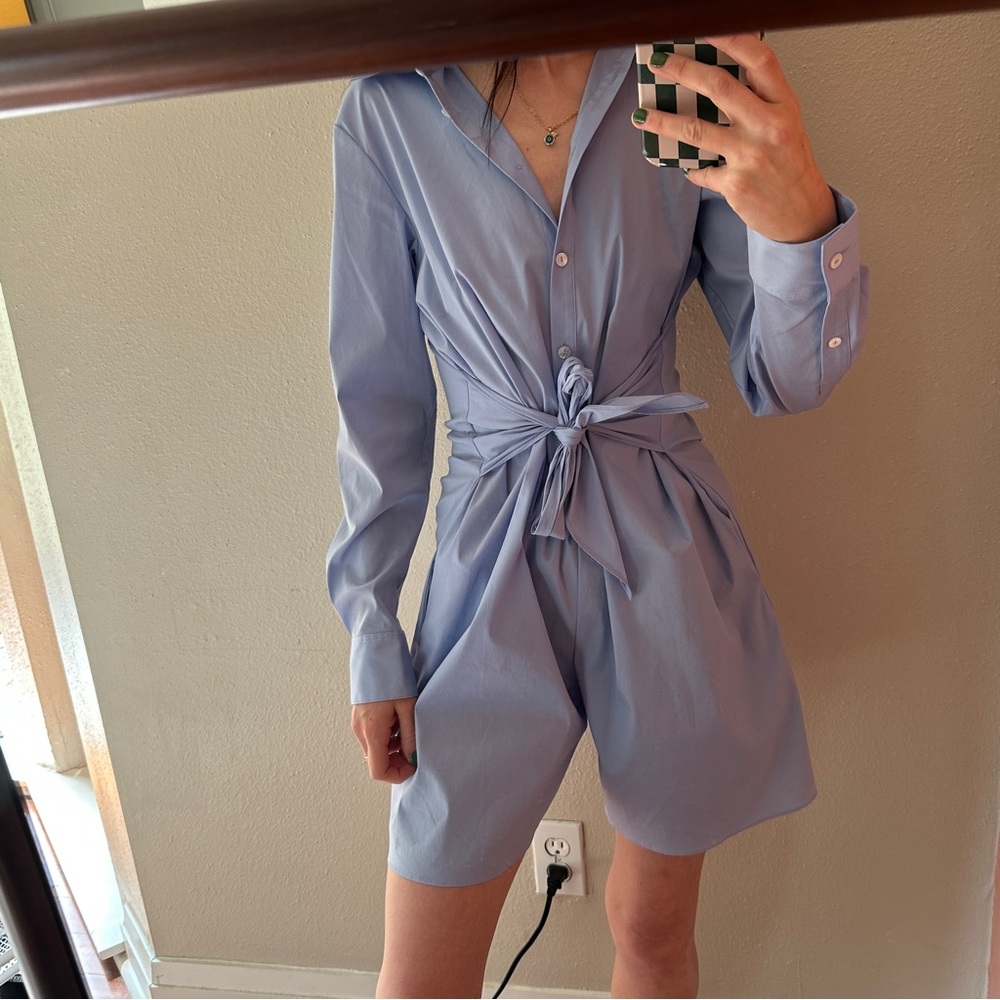 Theory Tie Waist Romper NWT